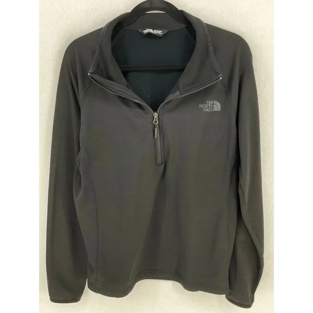 The North Face Black Collared Half Zip Jacket, Men's Large